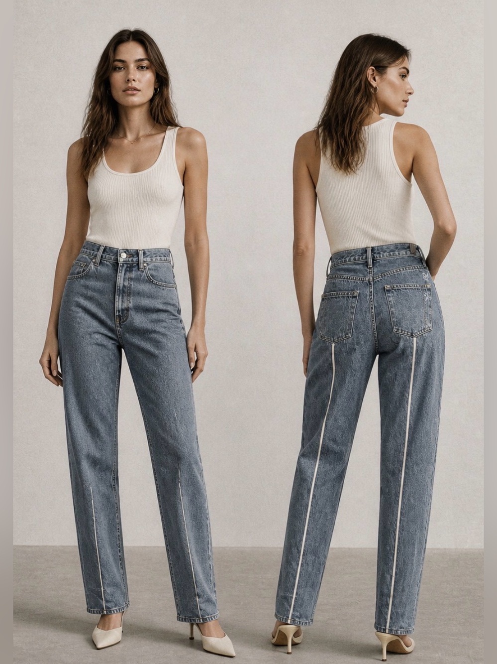 Still Here Thin Bone Line Childhood Button Fly Jeans Classic Blue Size 27 $320